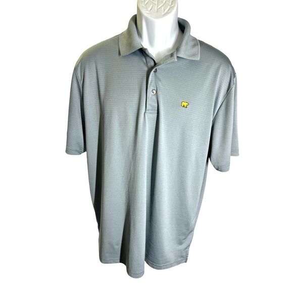Jack Nicklaus Gray Striped Short Sleeve Collared Polo Shirt Men’s Size L… - Picture 1 of 4